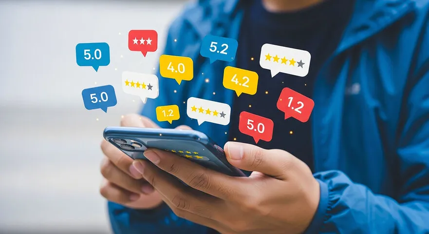 UX 디자이너가 와이어프레임을 구성하며 웹사이트 구조를 검토하는 장면